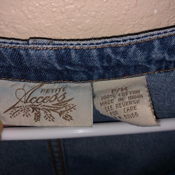 Denim open neck button up. - Picture 3 of 3